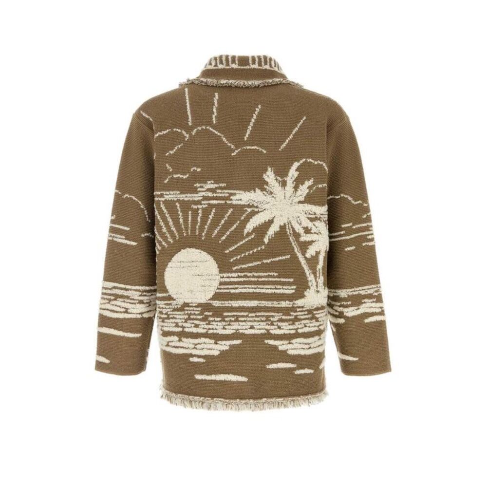 ALANUI Men's Graphic Knit Cardigan Men PRINTED Sweaters & Cardigans